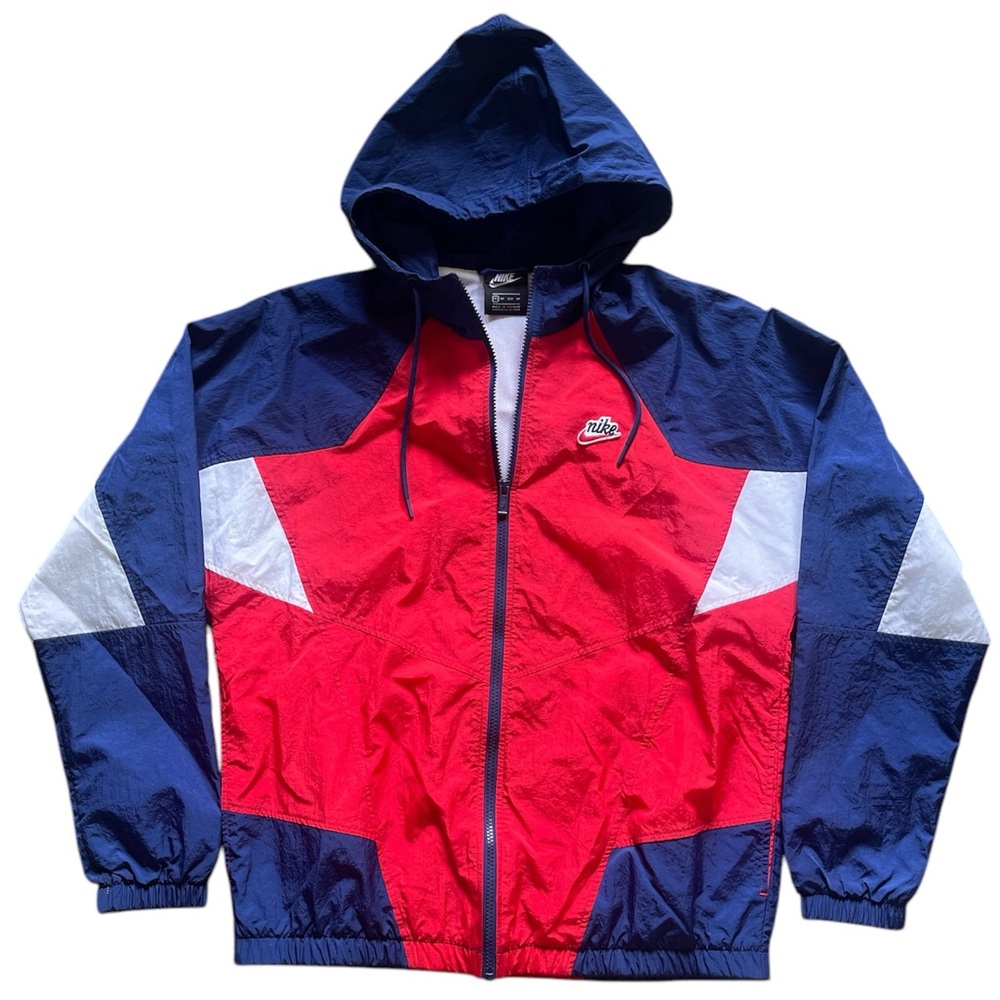 Nike Sportswear Retro Windbreaker Track Jacket Full Zip Blue Red SRP$129